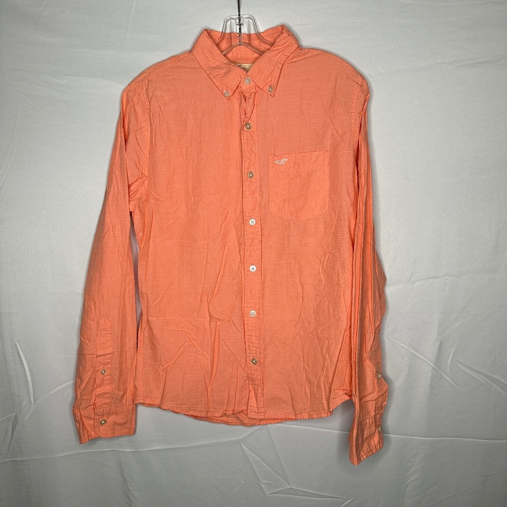 Hollister Coral Long Sleeve Button Down
